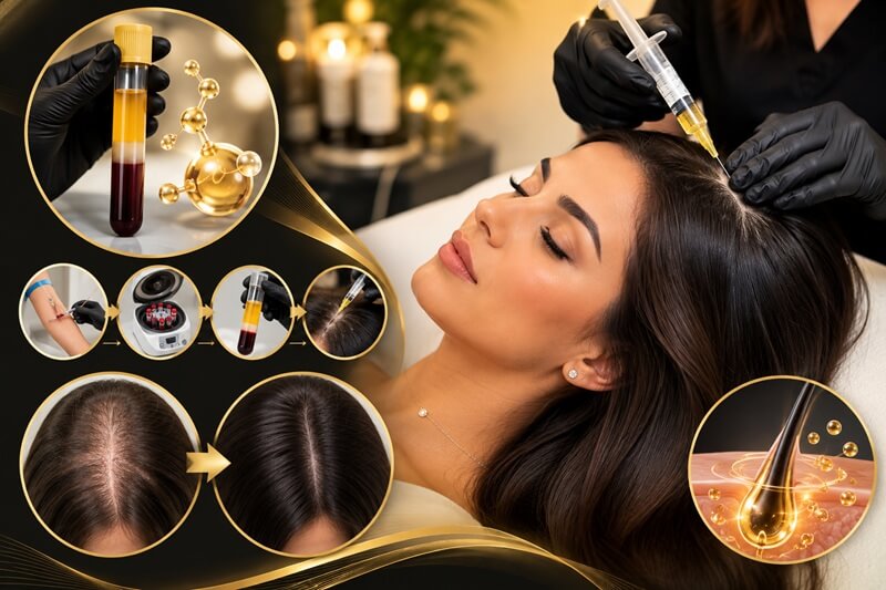 Hair PRP info-graphic